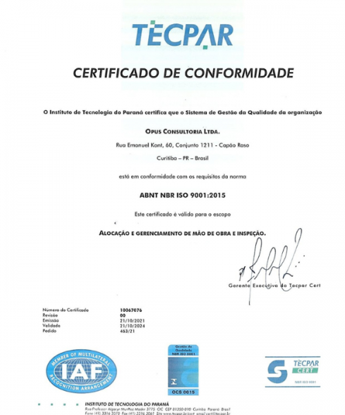 Certificado ISO